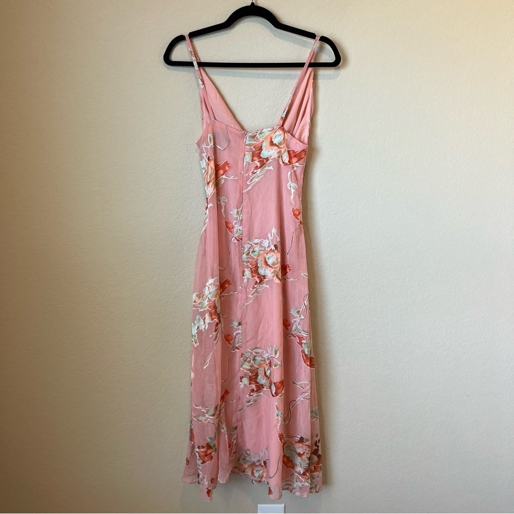 Topshop Twist Front Burnout Dress In Blush - Picture 6 of 6